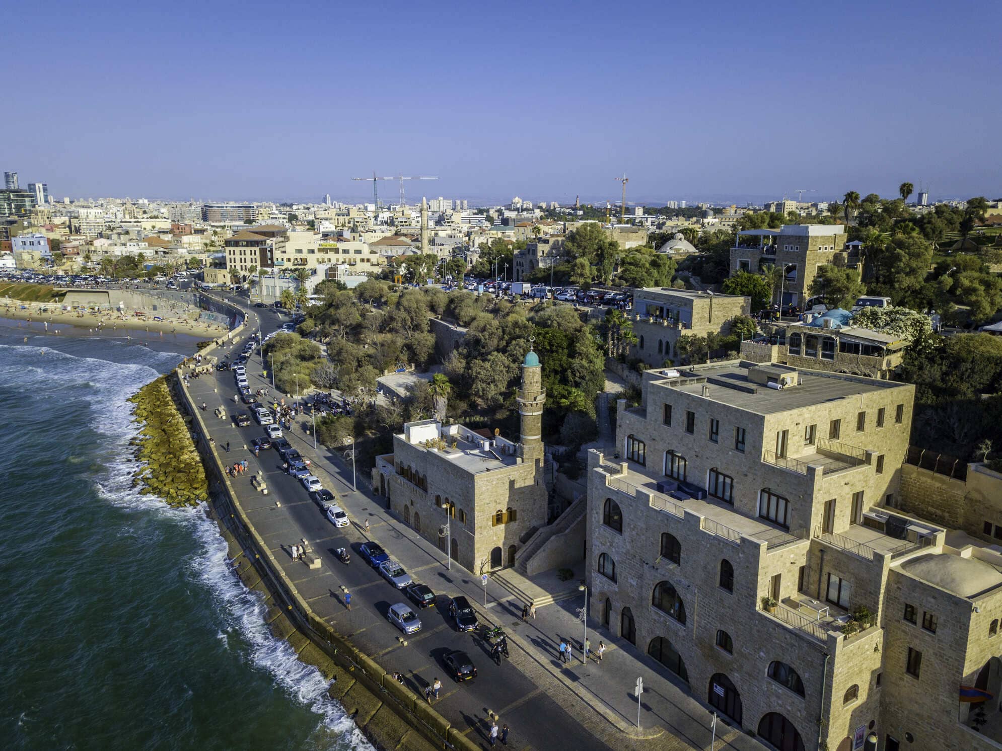 Tel Aviv coast and famous places